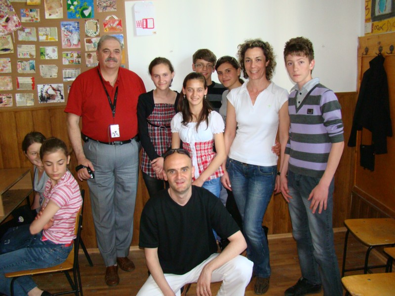 Participantii de la Scoala Slimnic la intalnirea de la Liceul de Arte Plastice din Cluj