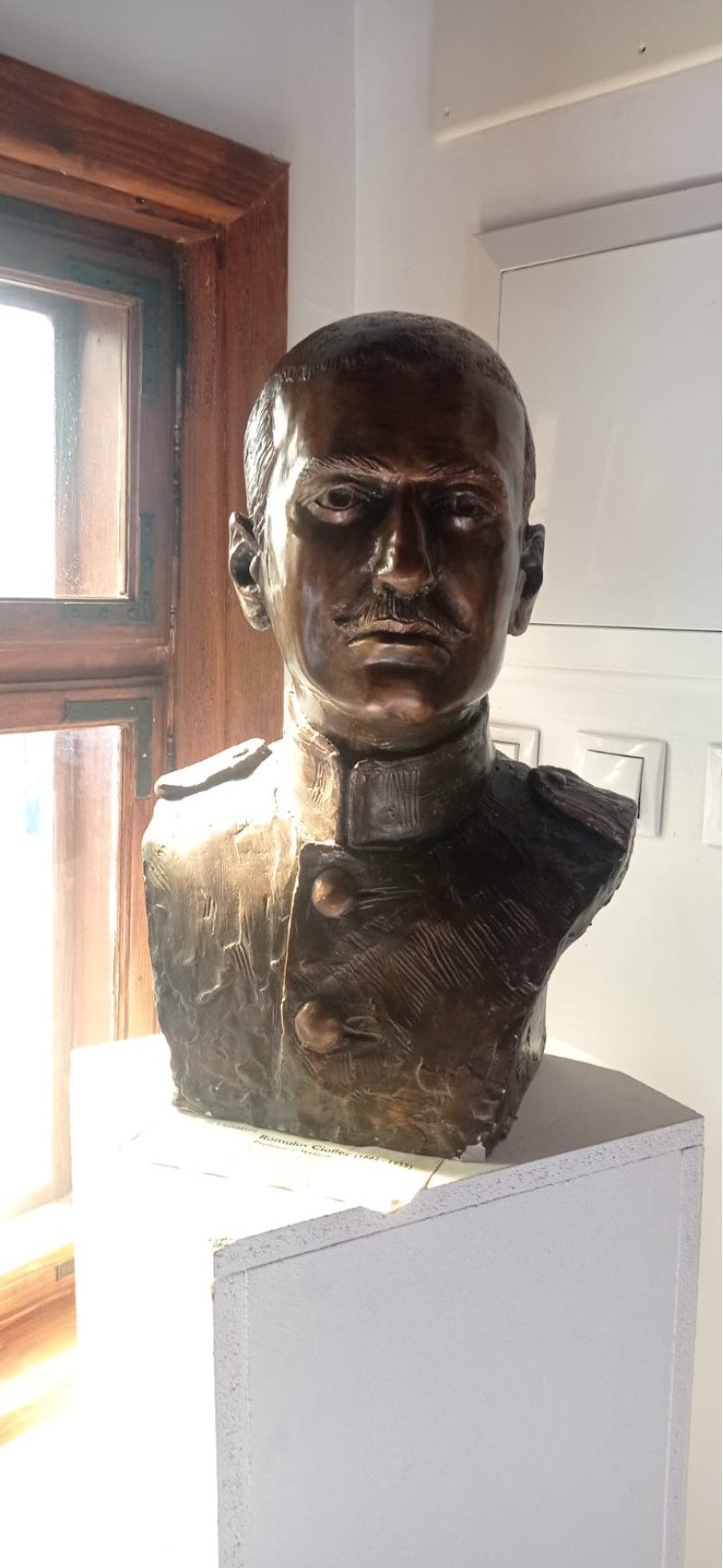 Acest bust reprezintă scriitorul Romulus Ciflec, al cărui nume are onoarea să îl poarte și școala noastră. A fost un om de valoare și ne mândrim cu el!