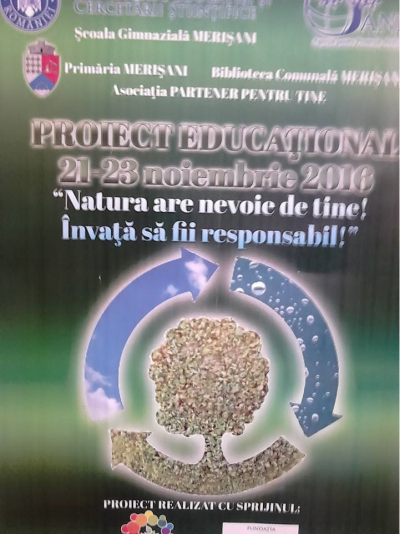Proiectul “ Natura are nevoie de tine! Învață să fii responsabil!“ 01