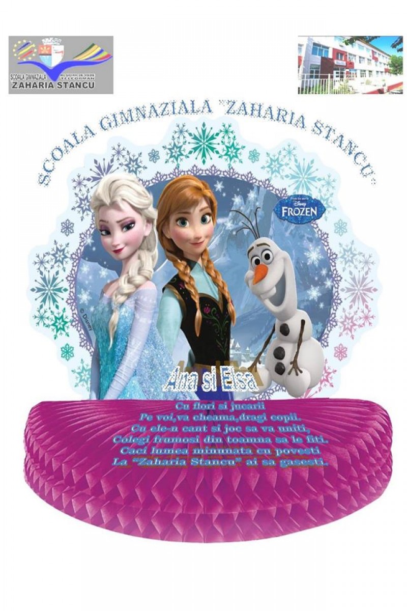 Anna și Elsa , personajele din „Frozen” au poposit la Scoala Gimnaziala Zaharia Stancu. Ele au însoțit copiii preșcolari într-un nou univers. Nu cel al ghețurilor cum vă așteptați .Un alt univers , plin de căldură, emoție, veselie dar mai ales cunoaștere, învățătură. 