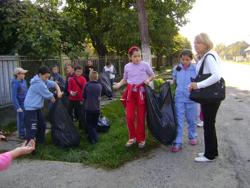 Aspecte privind desfăşurarea proiectului educaţional "Let's do it, România" desfăşurat în localitatea Sarasău, 25.10.2010